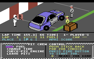 Richard Petty's Talladega screenshot 4 for Commodore 64